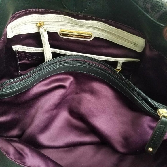 B. Makowsky Black Leopard Print Satchel - Picture 6 of 10